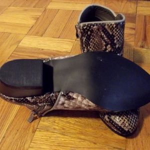 Brown Snake Ankle Boot